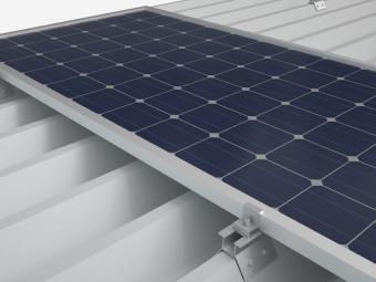  Trapezoidal metal roof mounting system .
